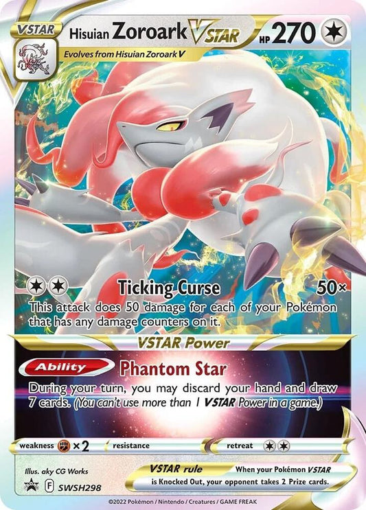 Pokemon Hisuian Zoroark VSTAR SWSH298 SWSH Black Star Promos