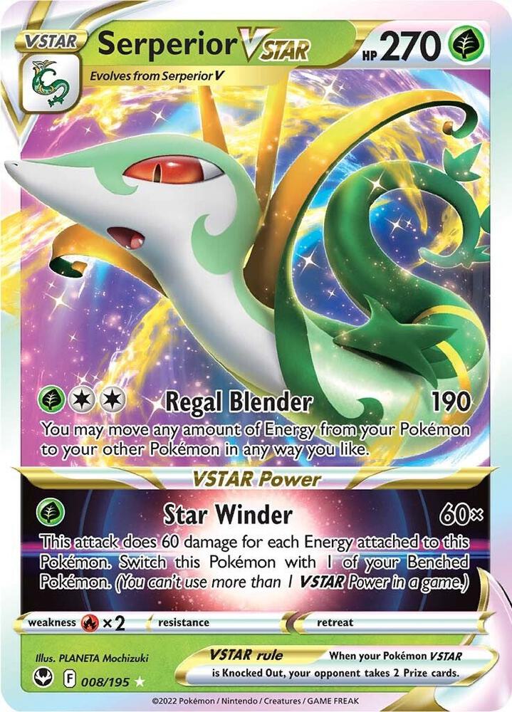 Pokemon Serperior VSTAR 8/195 Silver Tempest