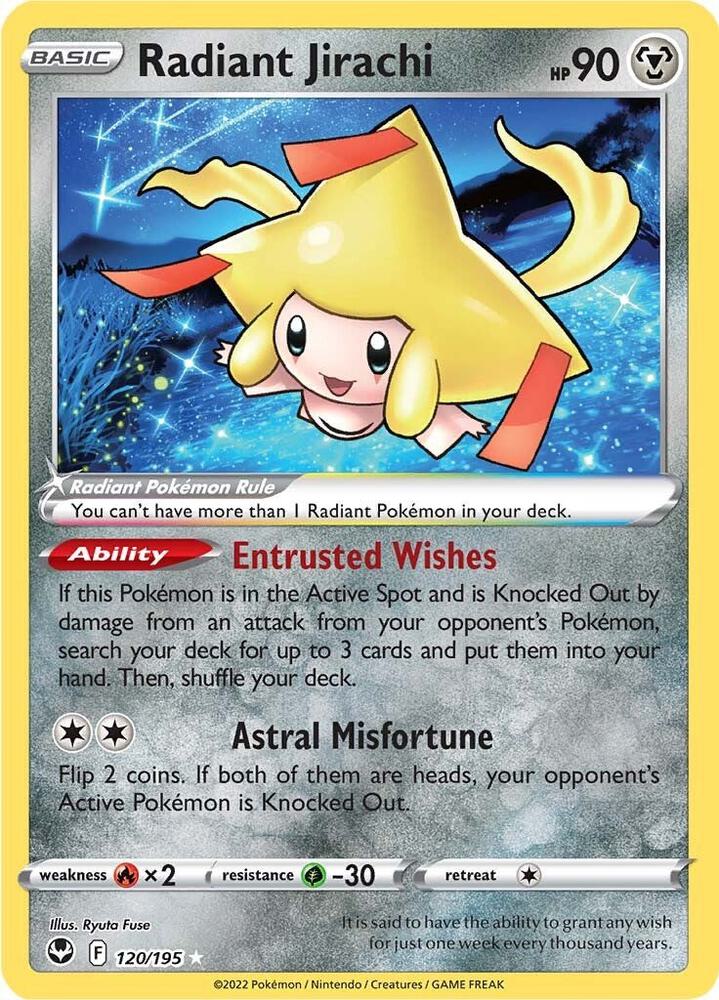 Pokemon Radiant Jirachi 120/195 Silver Tempest