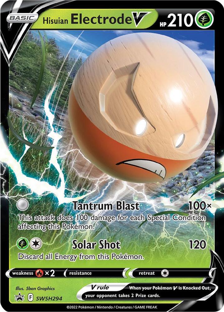Pokemon Hisuian Electrode V SWSH294 SWSH Black Star Promos