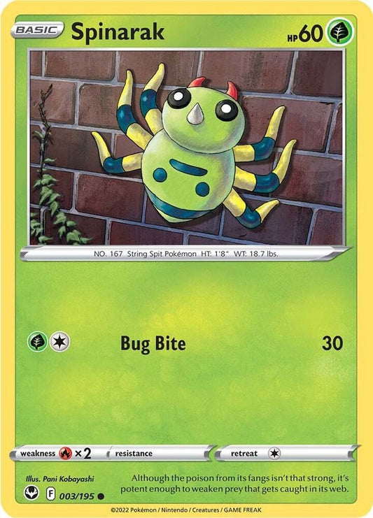 Pokemon Spinarak 3/195 Silver Tempest