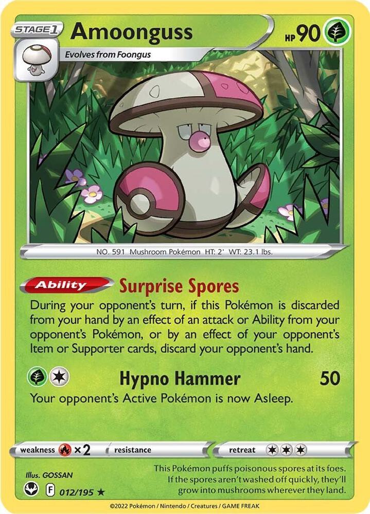 Pokemon Amoonguss 12/195 Silver Tempest