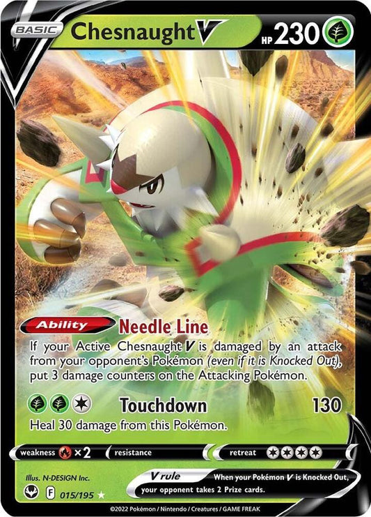 Pokemon Chesnaught V 15/195 Silver Tempest