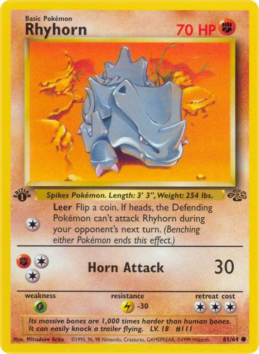 Pokemon Rhyhorn #61 Jungle