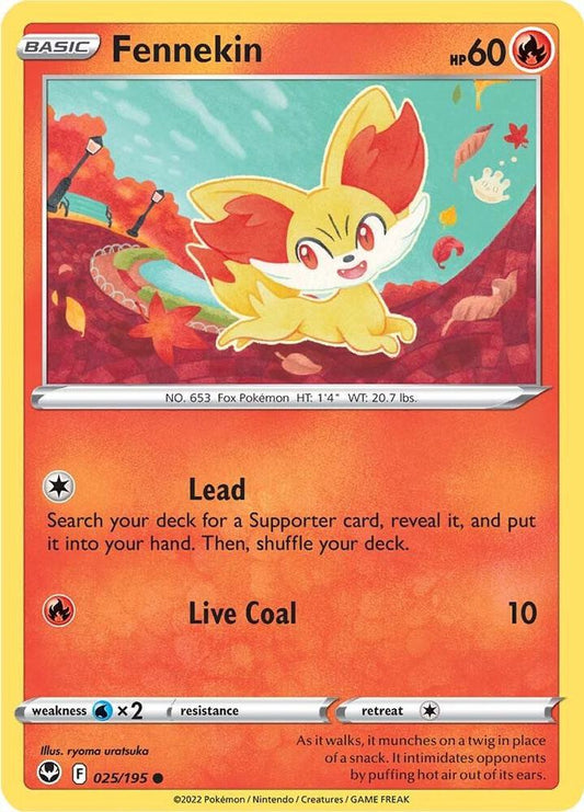 Pokemon Fennekin 25/195 Silver Tempest