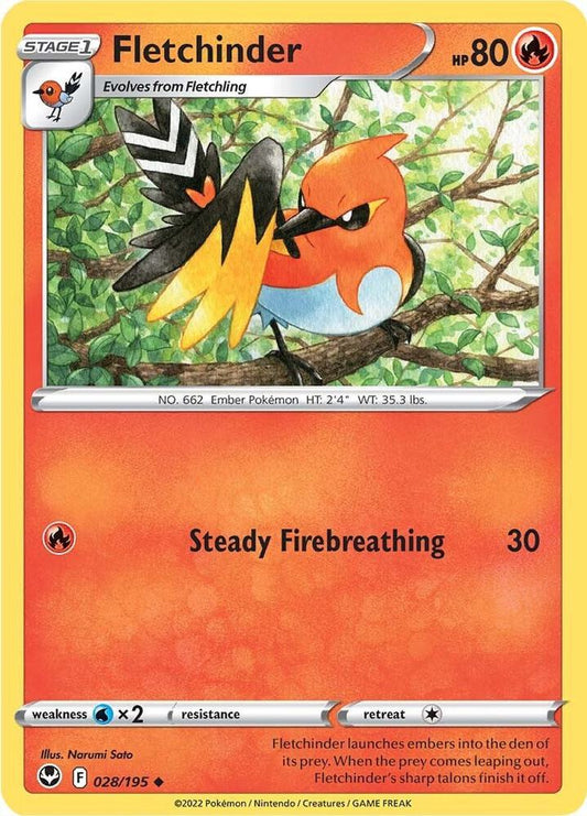 Pokemon Fletchinder 28/195 Silver Tempest