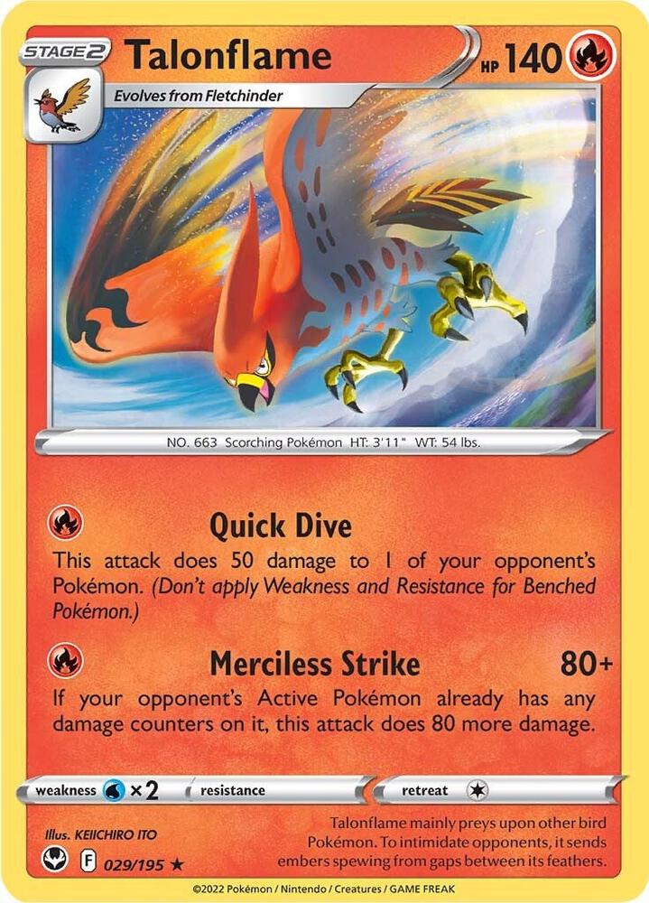 Pokemon Talonflame 29/195 Silver Tempest