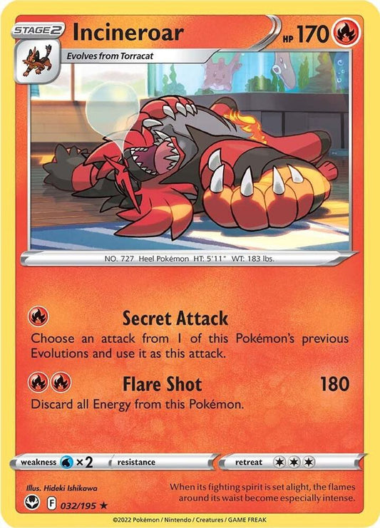 Pokemon Incineroar 32/195 Silver Tempest