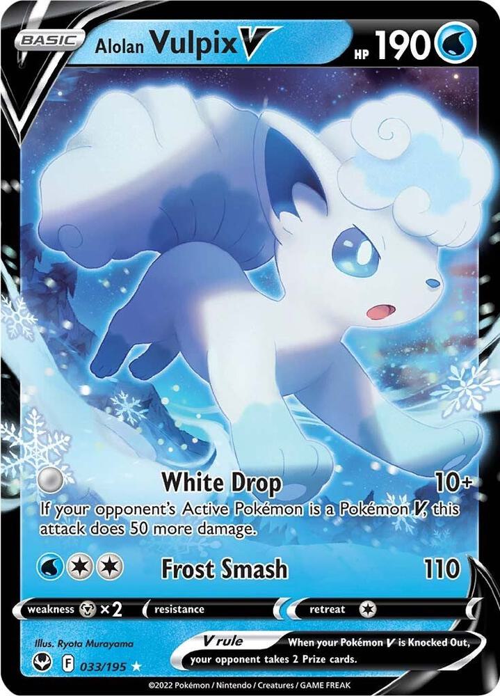Pokemon Alolan Vulpix V 33/195 Silver Tempest