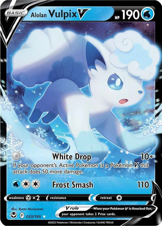 Pokemon Alolan Vulpix V 33/195 Silver Tempest
