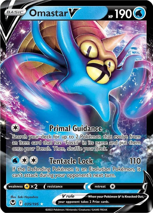 Pokemon Omastar V 35/195 Silver Tempest