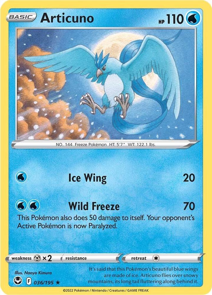 Pokemon Articuno 36/195 Silver Tempest