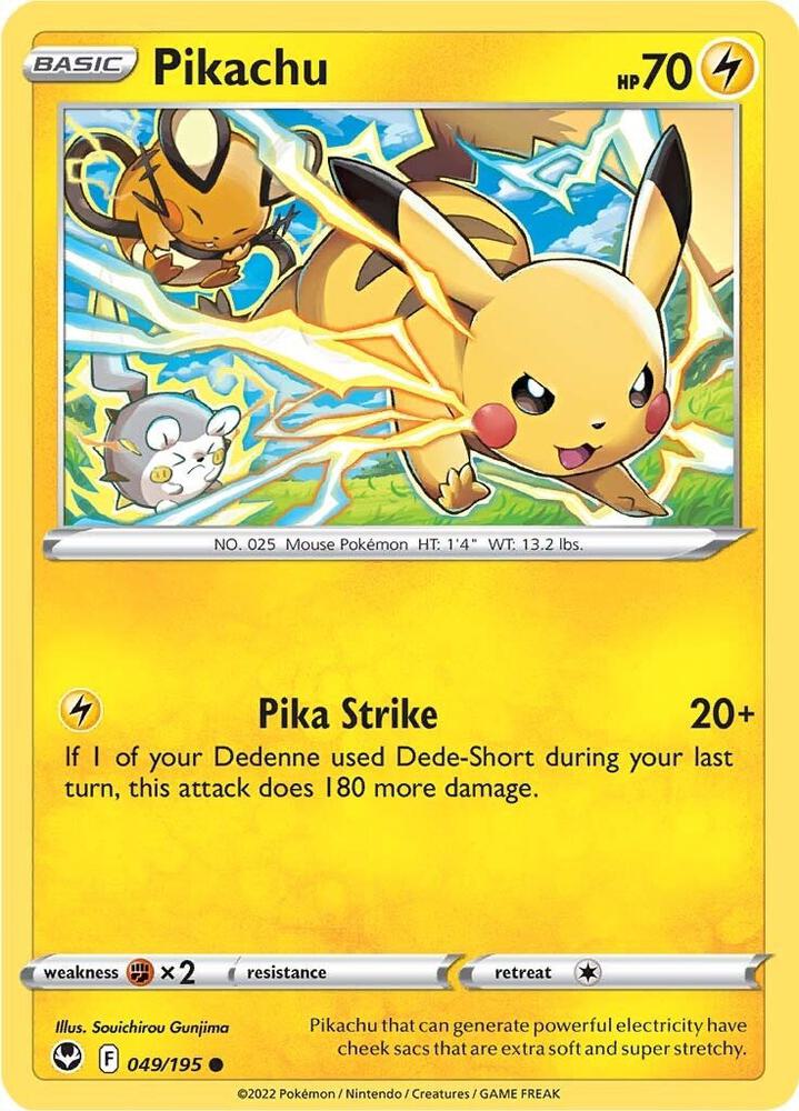 Pokemon Pikachu 49/195 Silver Tempest