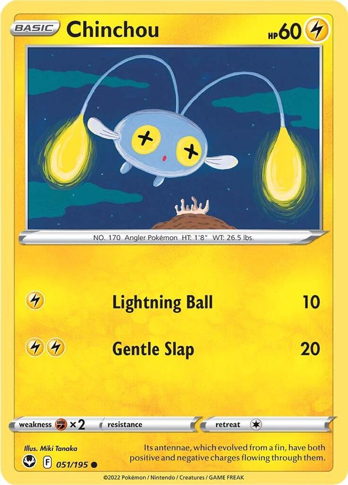Pokemon Chinchou 51/195 Silver Tempest