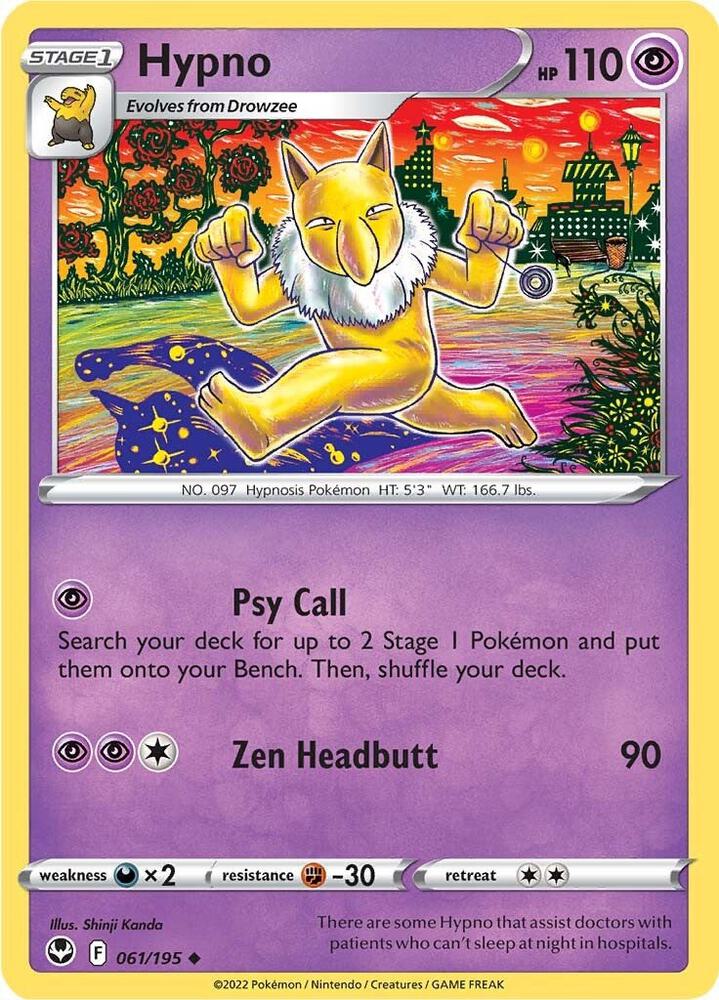 Pokemon Hypno 61/195 Silver Tempest
