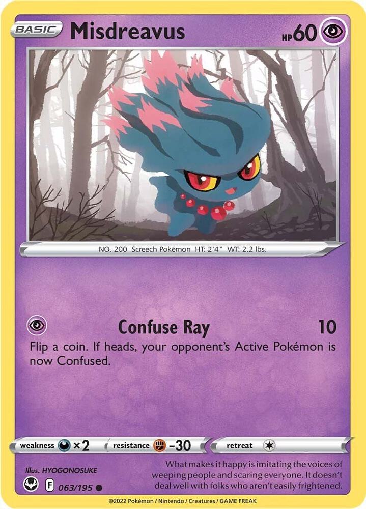 Pokemon Misdreavus 63/195 Silver Tempest