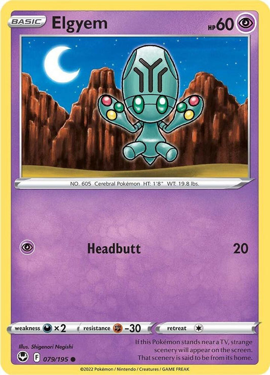 Pokemon Elgyem 79/195 Silver Tempest