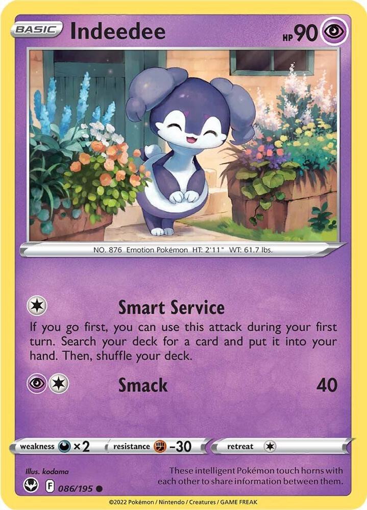 Pokemon Indeedee 86/195 Silver Tempest