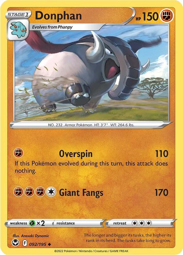 Pokemon Donphan 92/195 Silver Tempest