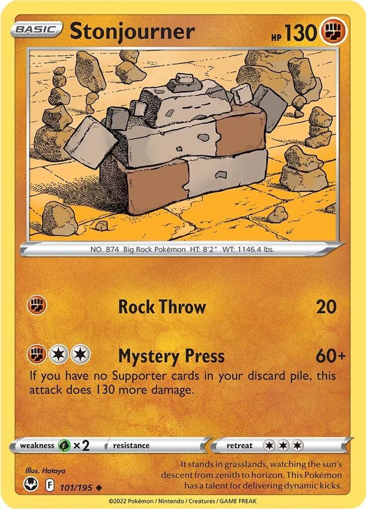 Pokemon Stonjourner 101/195 Silver Tempest