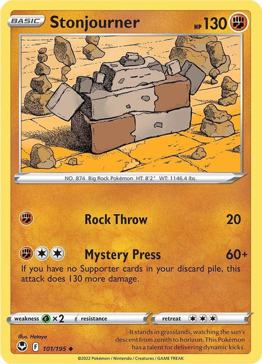 Pokemon Stonjourner 101/195 Silver Tempest