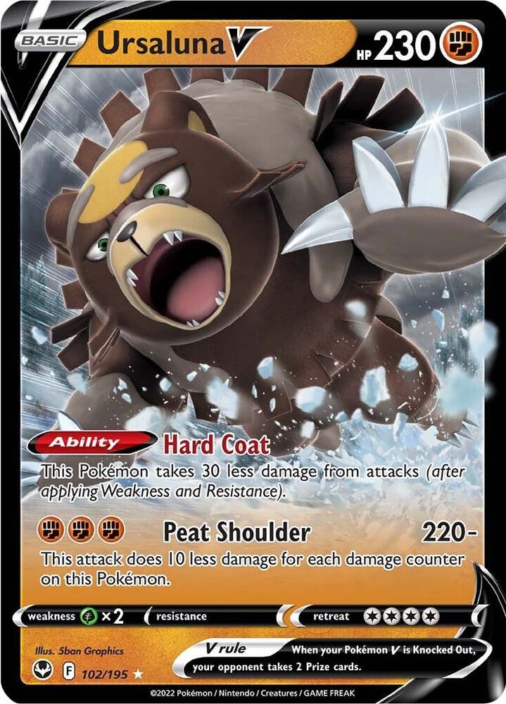 Pokemon Ursaluna V 102/195 Silver Tempest