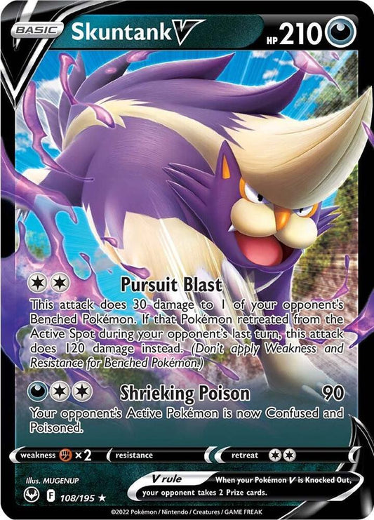Pokemon Skuntank V 108/195 Silver Tempest