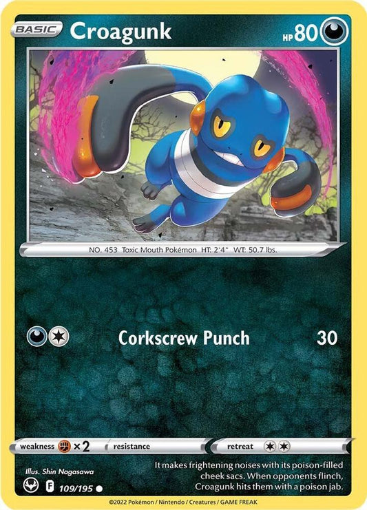 Pokemon Croagunk 109/195 Silver Tempest