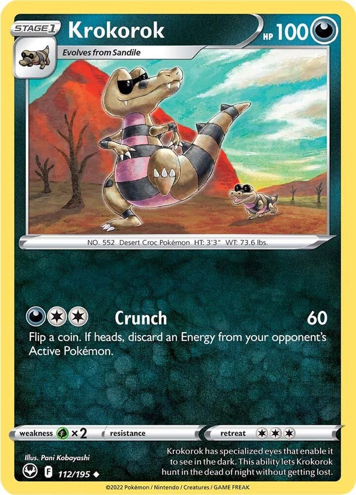 Pokemon Krokorok 112/195 Silver Tempest
