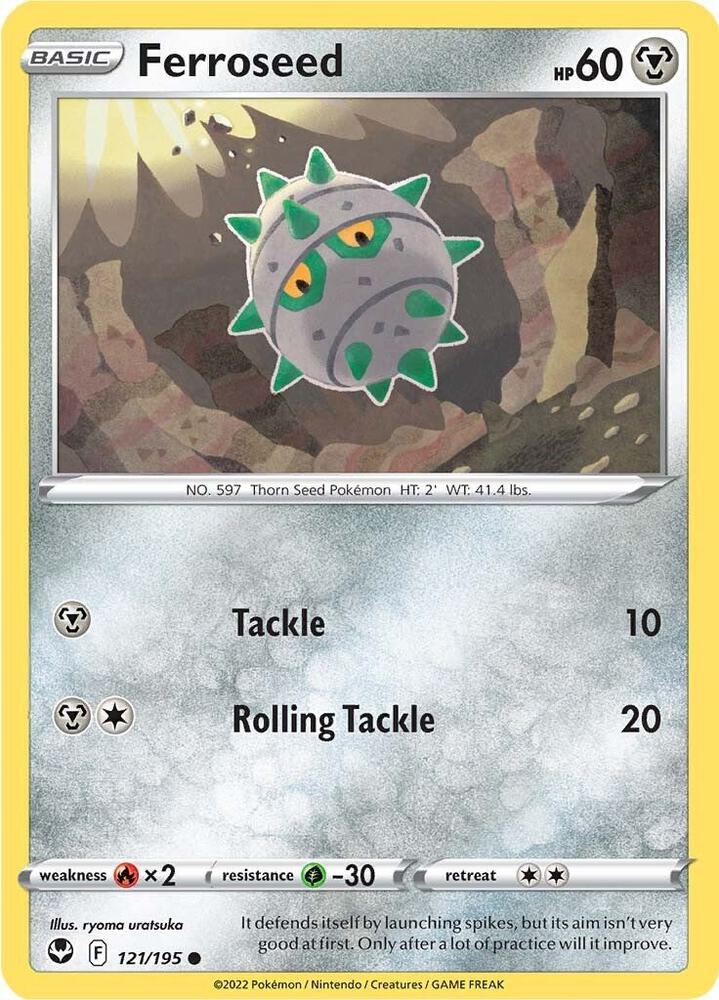 Pokemon Ferroseed 121/195 Silver Tempest