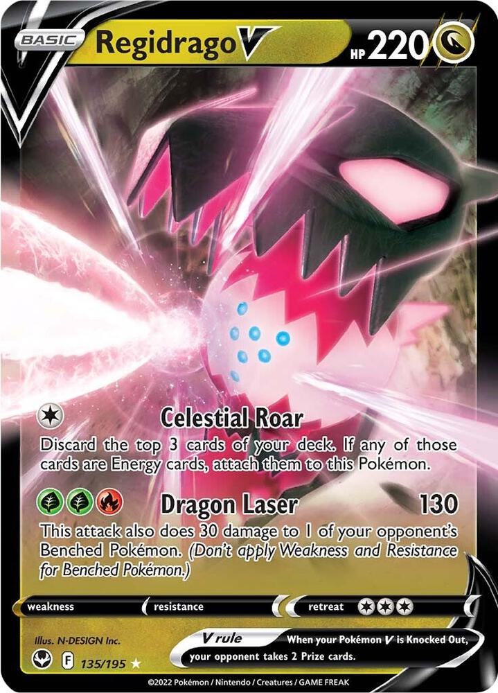 Pokemon Regidrago V 135/195 Silver Tempest