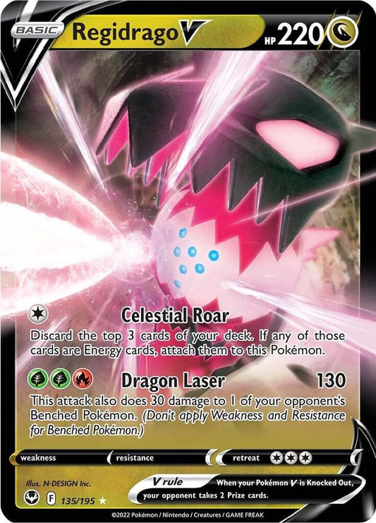 Pokemon Regidrago V 135/195 Silver Tempest