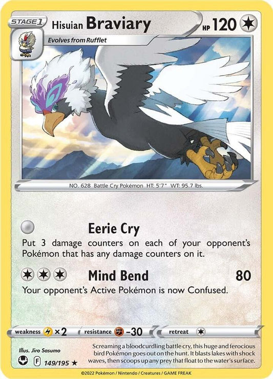 Pokemon Hisuian Braviary 149/195 Silver Tempest