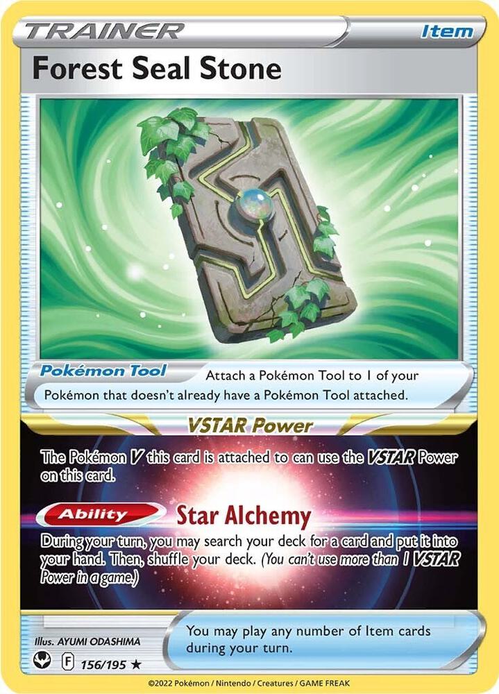 Pokemon Forest Seal Stone 156/195 Silver Tempest