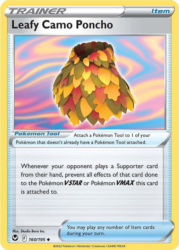 Pokemon Leafy Camo Poncho 160/195 Silver Tempest