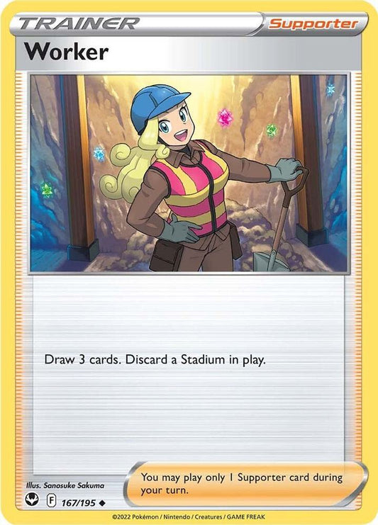 Pokemon Worker 167/195 Silver Tempest
