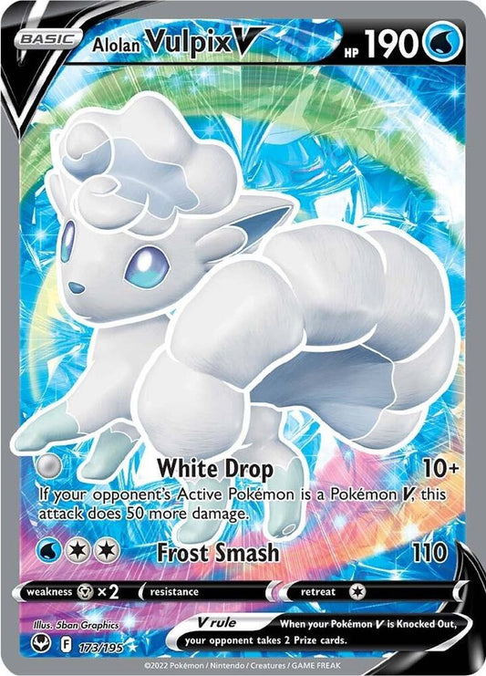 Pokemon Alolan Vulpix V 173/195 Silver Tempest