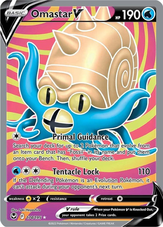 Pokemon Omastar V 174/195 Silver Tempest