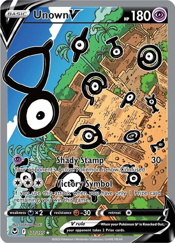 Pokemon Unown V 177/195 Silver Tempest