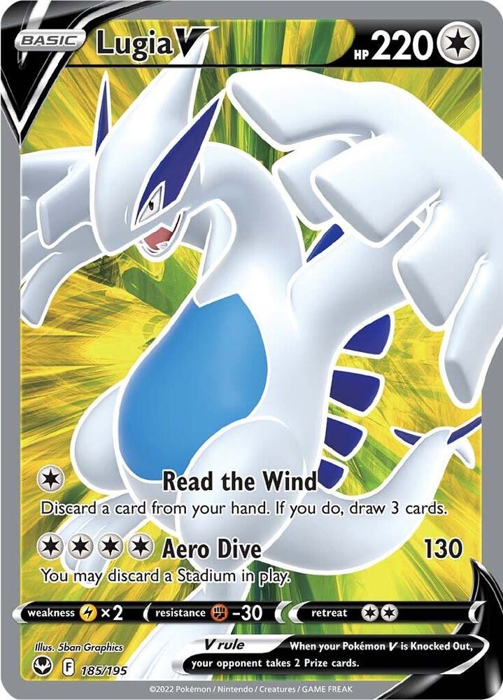 Pokemon Lugia V 185/195 Silver Tempest