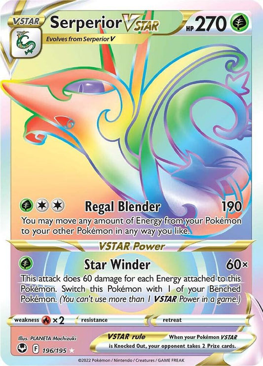 Pokemon Serperior VSTAR 196/195 Silver Tempest