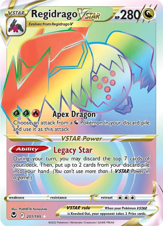 Pokemon Regidrago VSTAR 201/195 Silver Tempest