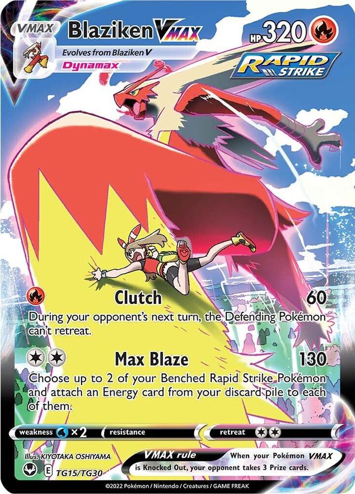 Pokemon Blaziken VMAX TG15/TG30 Silver Tempest