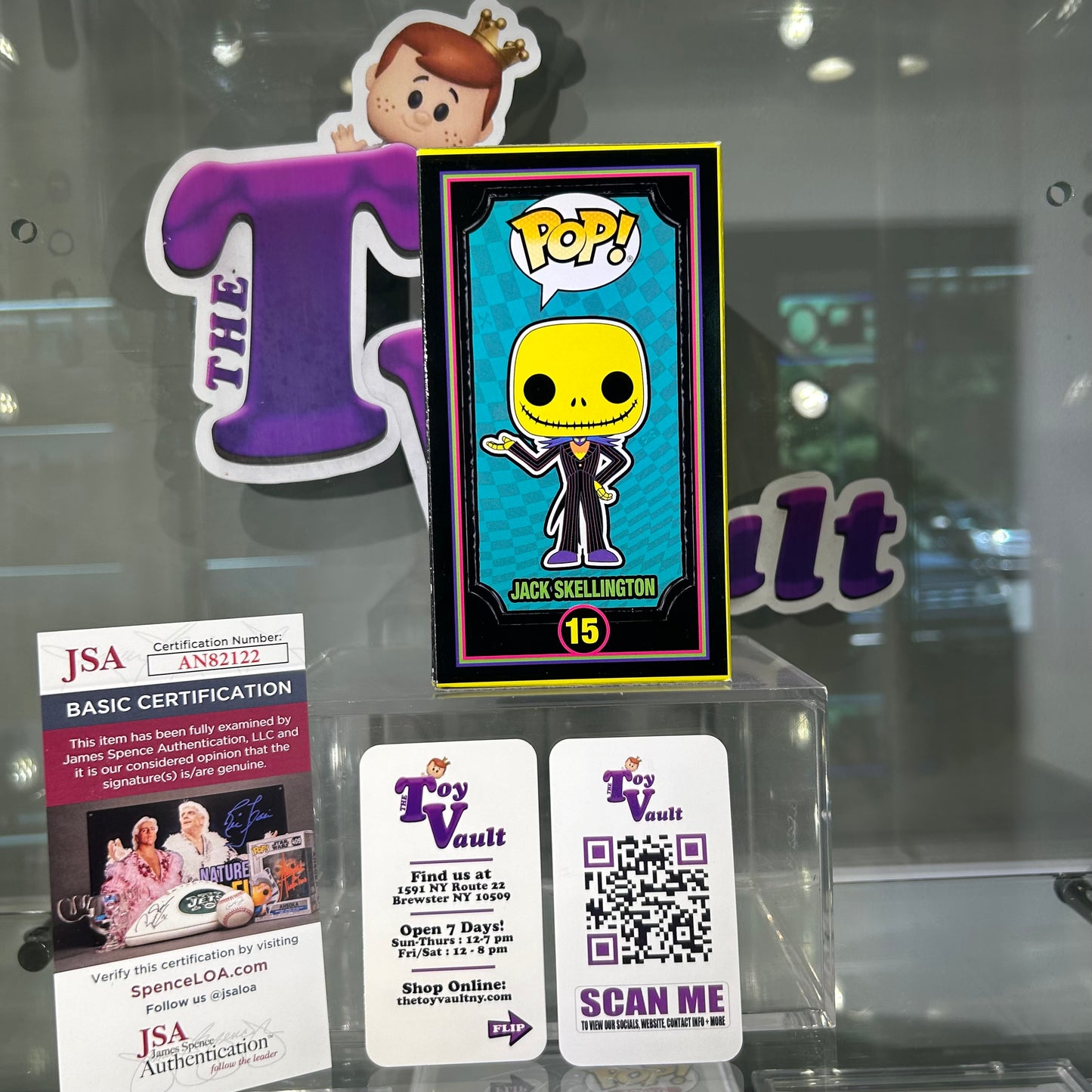 [SOLD 7.28.24] Funko Pop! Disney Nightmare Before Christmas - Jack Skellington (Blacklight) #15 Signed by Chris Sarandon