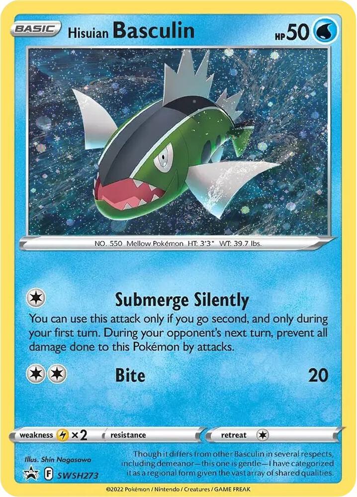 Pokemon Hisuian Basculin SWSH273 SWSH Black Star Promos