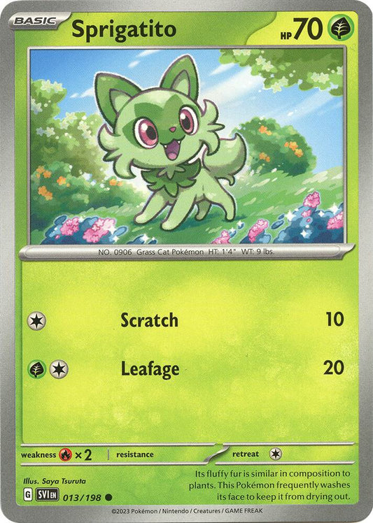 Pokemon Sprigatito 13/198 Scarlet & Violet