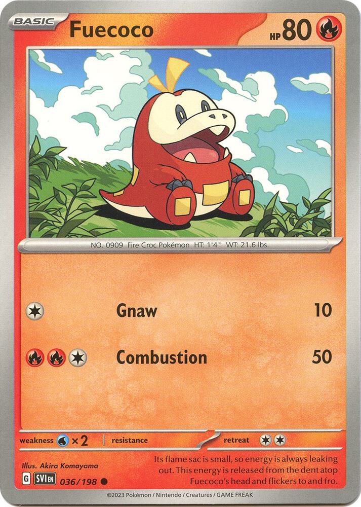 Pokemon Fuecoco 36/198 Scarlet & Violet