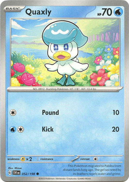 Pokemon Quaxly 52/198 Scarlet & Violet