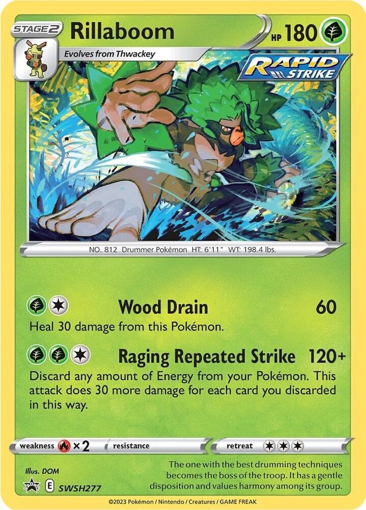Pokemon Rillaboom SWSH277 SWSH Black Star Promos