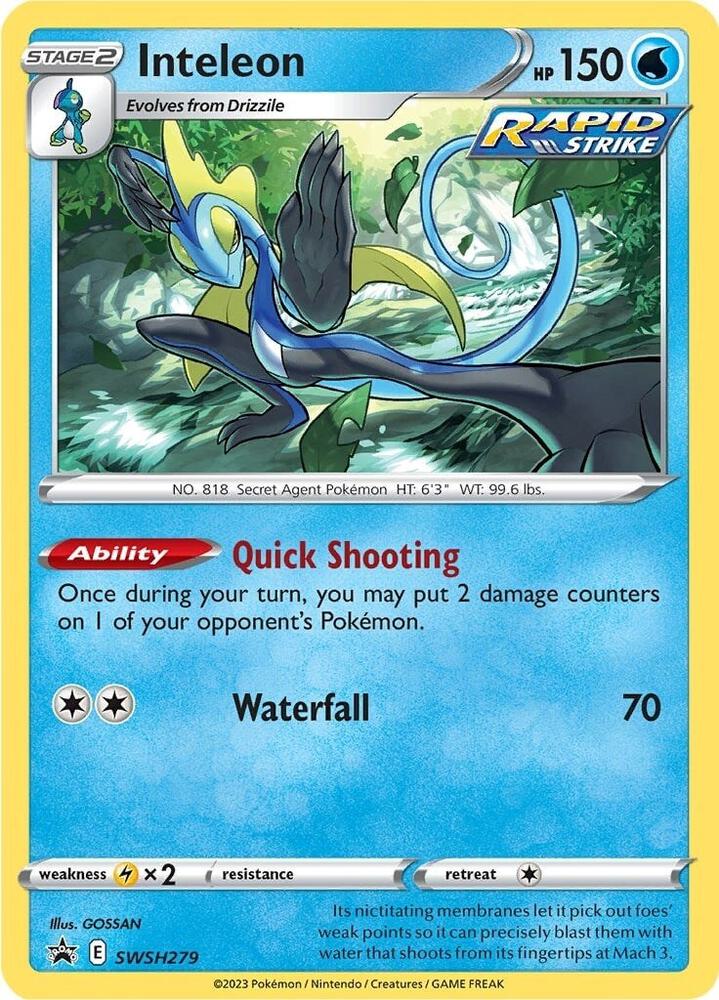 Pokemon Inteleon SWSH279 SWSH Black Star Promos